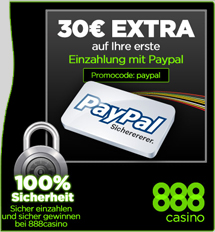 888 Casino Einzahlungen mit PayPal